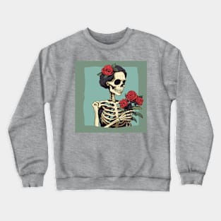 Bloombones "My bones, a bouquet of rebellion.". Cozy, casual style. With a front pocket and snug hood. Artistic expression on a unique canvas. Crewneck Sweatshirt